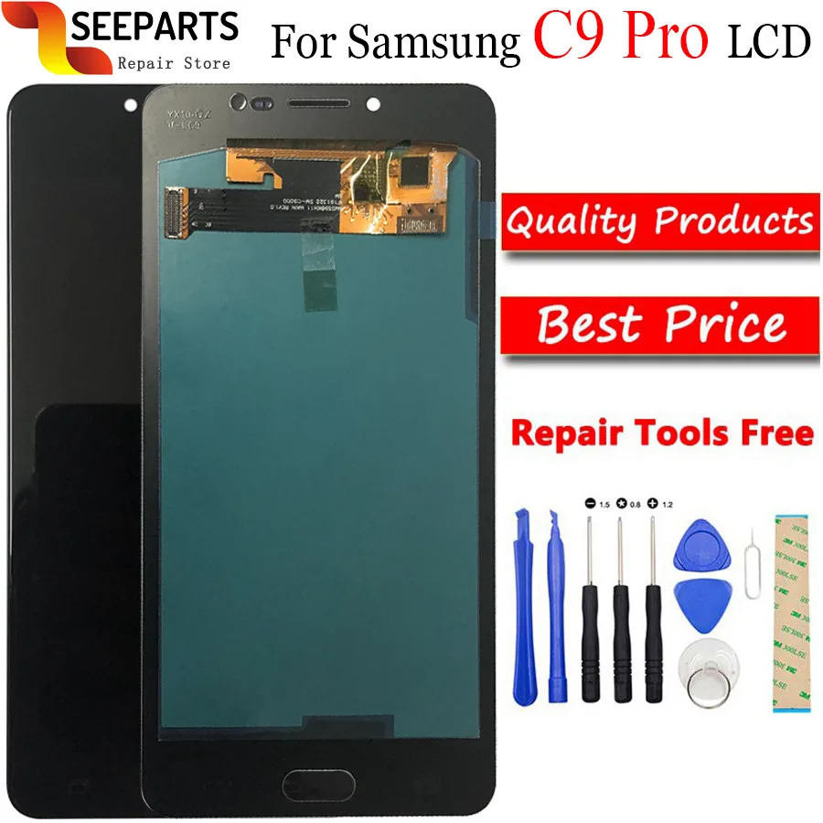 6 0 &quotтест хороший для SAMSUNG GALAXY C9 Pro lcd C9000 дисплей кодирующий преобразователь