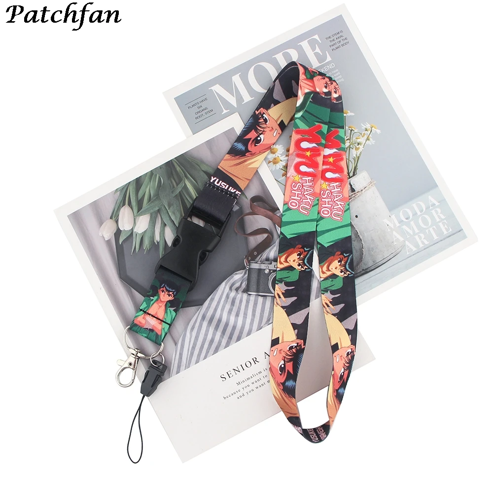 

20pcs/lot AD365 Patchfan Anime Character Lanyard For Keys Phone Strap Neck Strap Keychain Lanyards ID Badge Holder