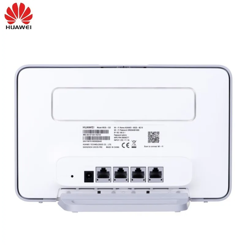 Разблокированный маршрутизатор Huawei B535-232 CAT7 300 Мбит/с 4G/LTE для дома/офиса (белый) с 2