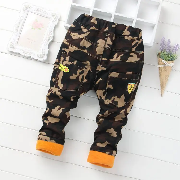 Новинка Зима 2019 повседневные камуфляжные клетчатые брюки для мальчиков детские
