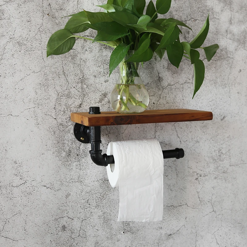 30*15 см Промышленный Утюг трубы настенный туалет ванная комната Бумага держатель
