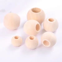 natural wood spacer beads eco friendly unfinished round balls lead free wooden beads for diy jewelry making bracelet accessories
