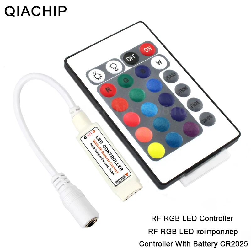 

Пульт дистанционного управления QIACHIP для светодиодной ленты 3528 5050 RGB, 12 В постоянного тока