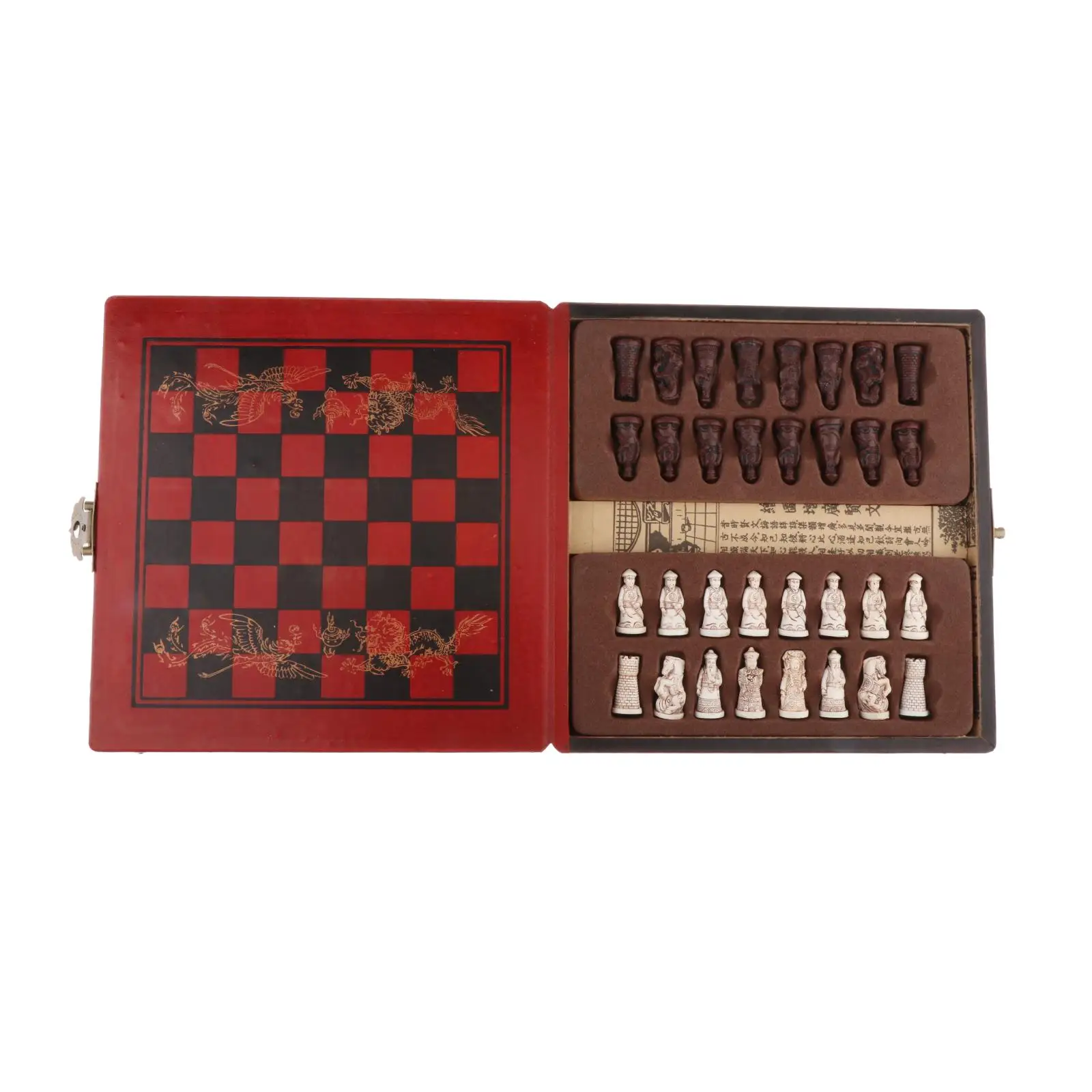 

Wooden Folding Chess Set Adult Kids Beginner Chess Board Wood Playing Pieces