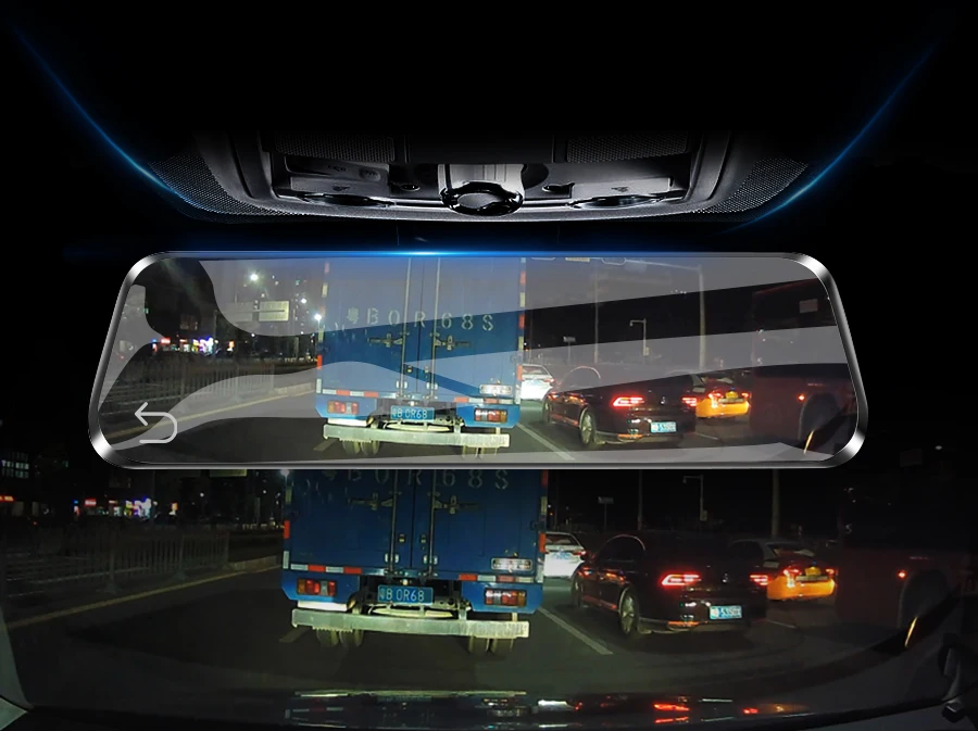 E-ACE Car Dvr ADAS 4G 10" IPS mirror Dash cam Video Recorder Full HD 1920x1080 Dual Lens Rear View Mirror Android GPS Car Camera