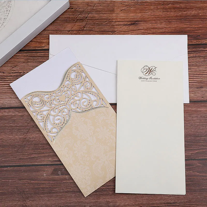 H & D 60 шт Персонализированные Свадебные Пригласительные открытки с конвертами
