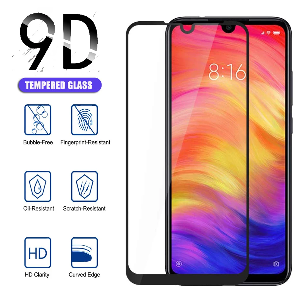 9H полное покрытие взрывозащищенное Закаленное стекло для Xiaomi Redmi Note 6 7 8 Pro 6A 7A K20 HD