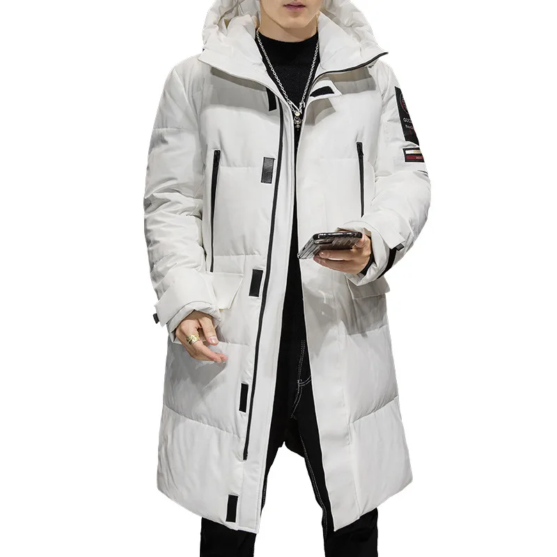 

jacket Down male long winter of 2020 new thickening warm leisure coat tooling male hooded coat