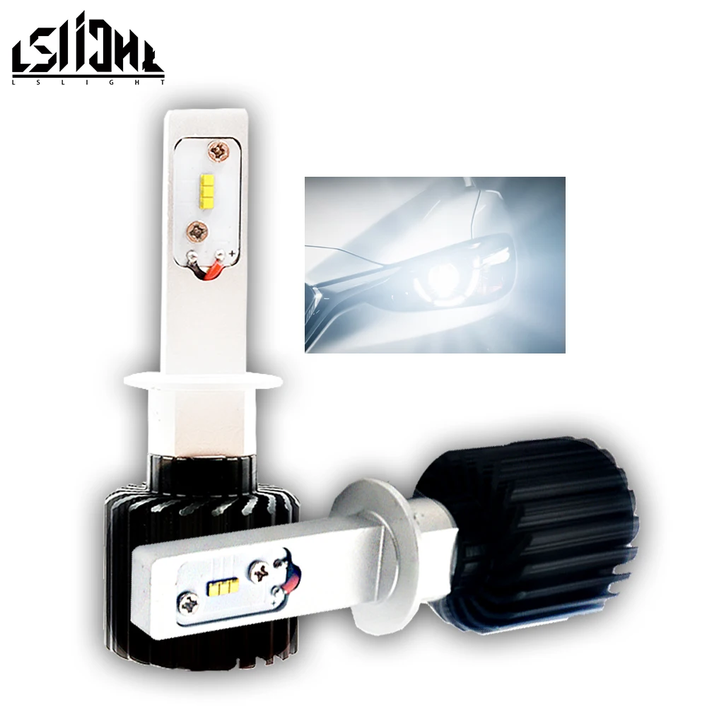 

LSlight H1 H3 H7 H11/H9/H8 светодиодные лампы для фар 9006/HB4 9007 880/H27 автомобильные передние фары 6000K белые противотуманные ходовые огни 12 В