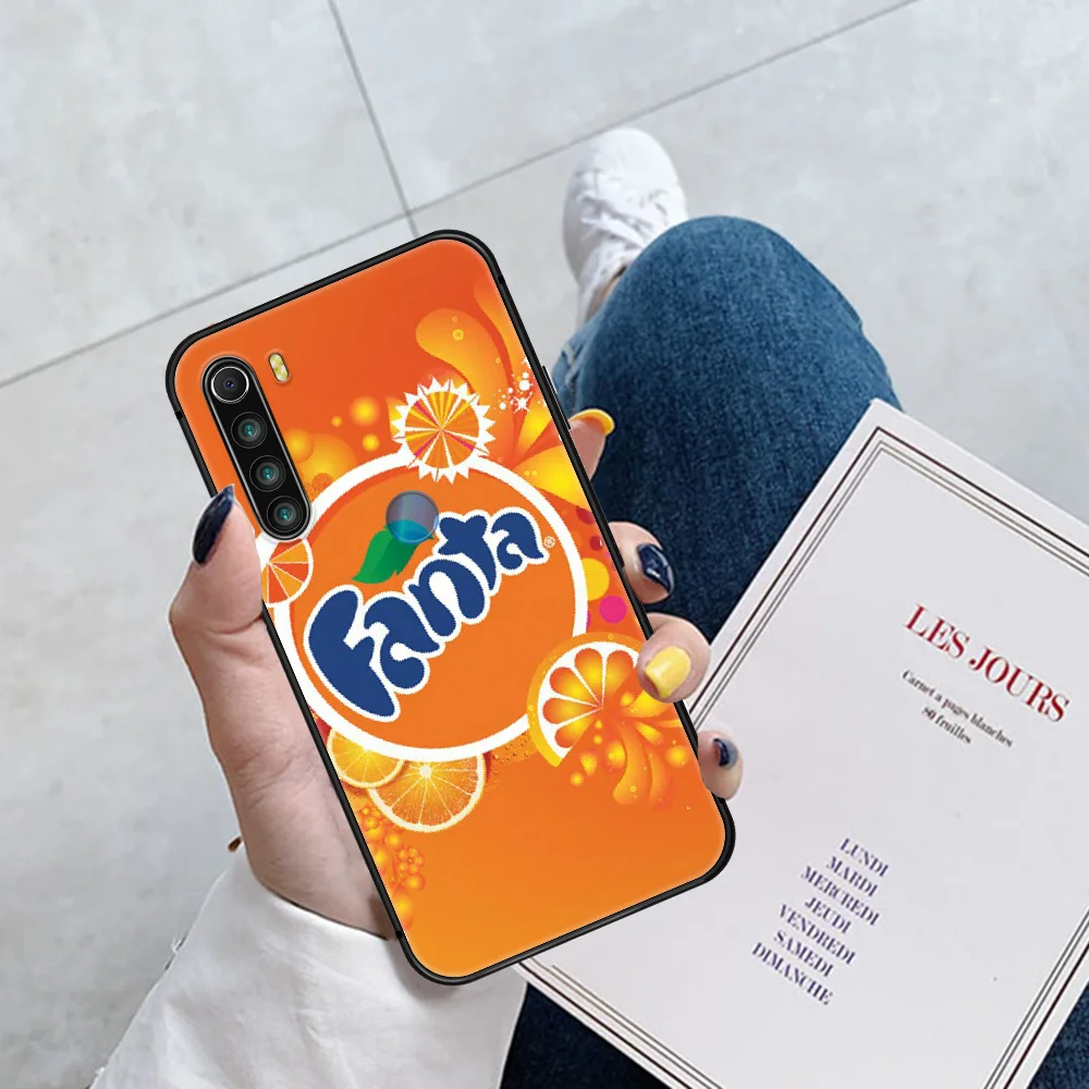 

Fanta Drink Orange Phone Case Cover Hull For XIAOMI Redmi 7 7A 8 8A 9 9C Note 6 7 8 9 9S K20 Pro K30 black Back Painting Hoesjes