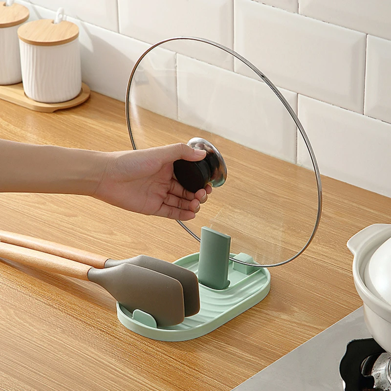 

Nordic Pan Cover Storage Rack Foldable Wall-Mounted Pot Lid Cooking Spoon Holder Drain Tray Home Organizer Kitchen Accessories