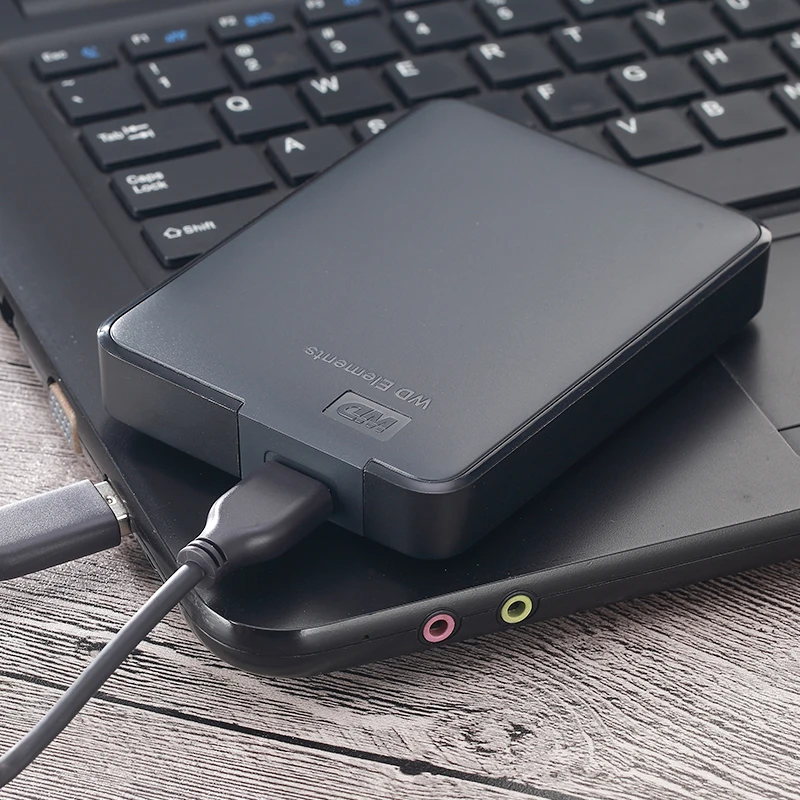 Портативный жесткий диск Western Digital WD Elements 2 5 дюйма портативный 1 ТБ 3 4 для ноутбука