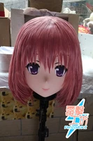 rg9195customize full head femalegirl resin japanese animegao cartoon character crossdress cosplay kigurumi doll mask
