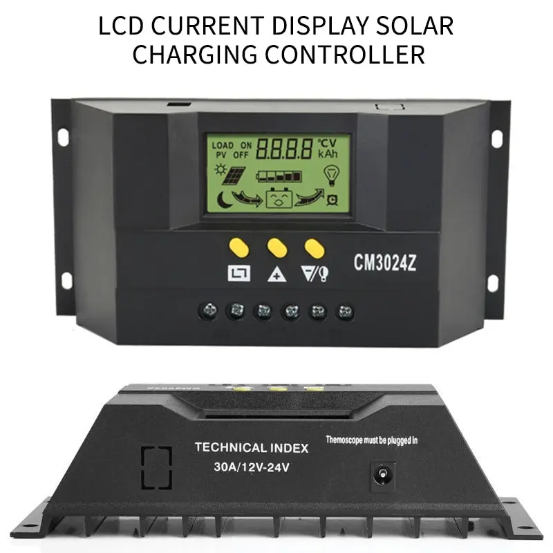 CM3024Z за максимальной точкой мощности Солнечный Контроллер заряда 12V/24V 30A Панели