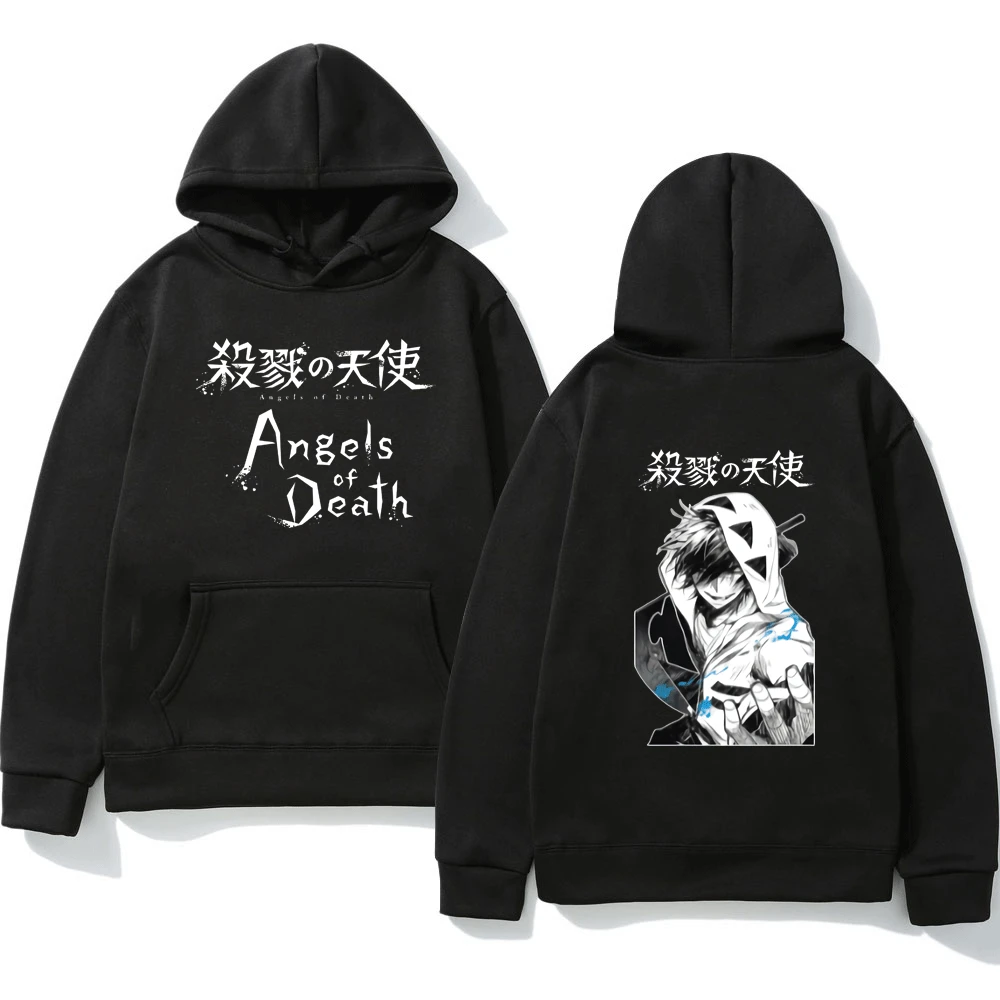 

Hot Anime Hoodie Angels of Death Print Hoodies Men Women Cool Caroon Rache Gardner Isaac Foster Fleece Pullover Youth Sweatshirt