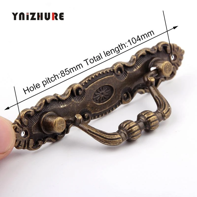 1 шт. 104 мм шкафы шкаф выдвижная дверь бронзовая ручка антикварная арт мебельная