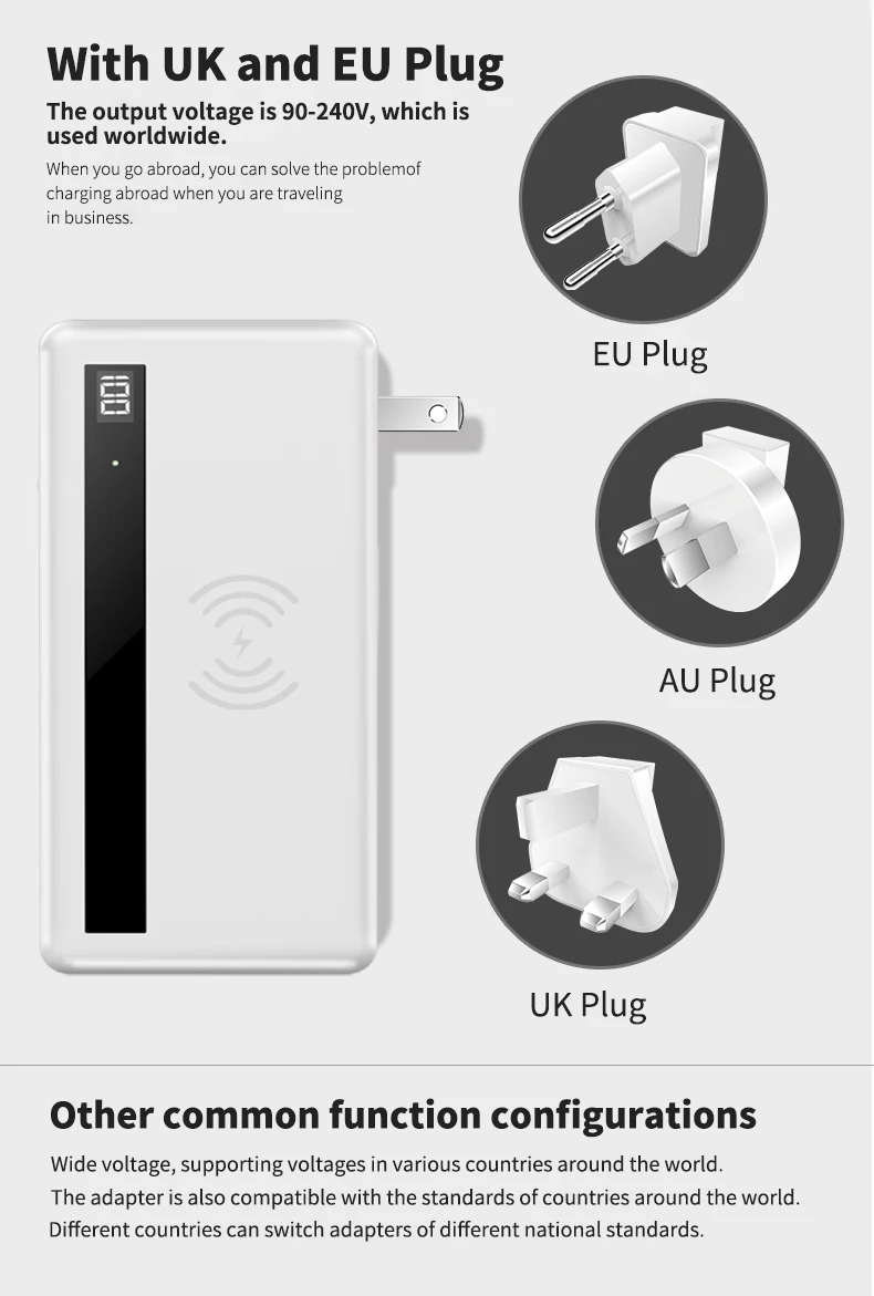 Wireless Power Bank 20000mAh PD QC 3.0 Fast Charging Powerbank 10000mAh Portable External Battery Charger for iPhone Samsung MI | Мобильные