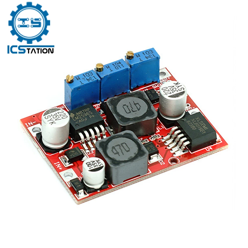 

LM2596 Voltage Converter Step Up Down Buck Boost Power Supply Module DC 4V-35V to DC 1.25V-25V Voltage Regulator 2596S+6019 chip
