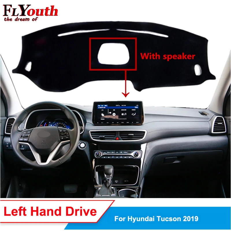 

Car Dashboard Cover For Hyundai Tucson 2021-2019 With Speaker Dustproof Dash Mat Dash Pad Carpet Anti-UV Non-slip 1Pc