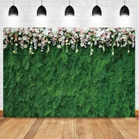 laeacco wedding party photography background green lawn lace birthday portrait custom photocall backdrop for photo studio props