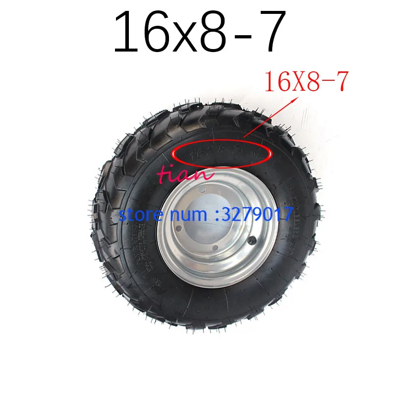 Hot Sale GO KART KARTING ATV UTV Buggy 16X8-7 Tire Wheel Tubeless Tyre with Hub Rim for 50cc 70cc 90cc 110cc 125cc 250cc | Автомобили и