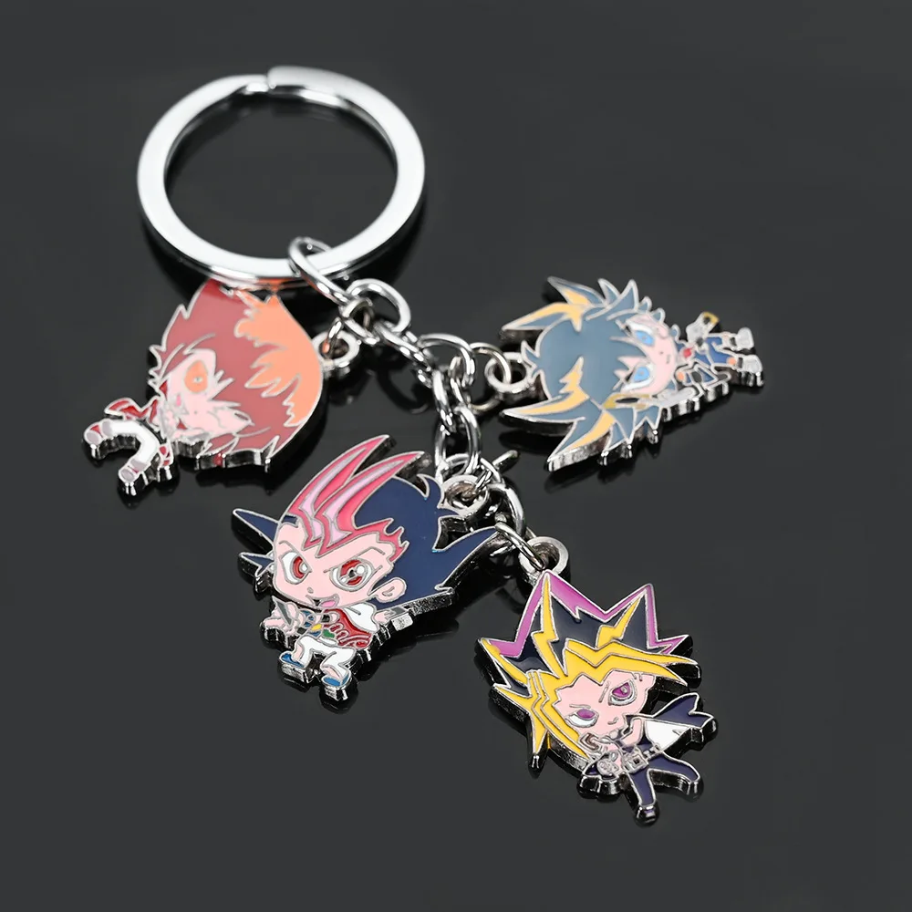 Yu Gi Oh Figure Alloy Keychain Toy Yu-Gi-Oh Model Doll Pendant set Metal Keyring Toys | Игрушки и хобби
