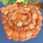 8-10 мм естественный неправильной формы Красный авантюрин Бусины из нефрита, бусины с большим отверстием чипы бусины для самостоятельного изготовления ювелирных изделий браслет ожерелье 15 