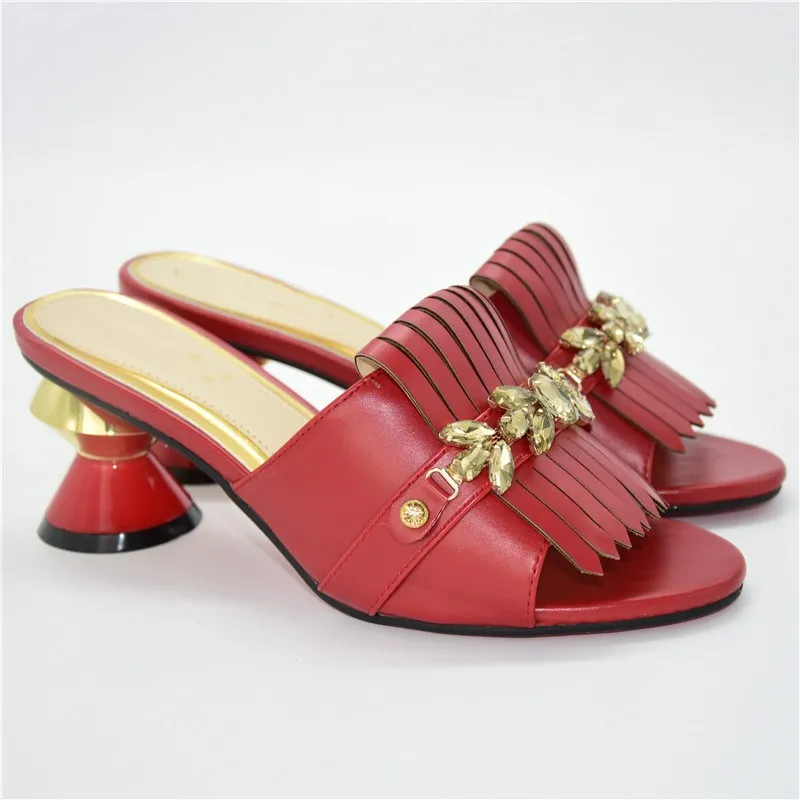 

Red Wedding/Party Pumps African Women's High Heel Shoes 86-2 Heel Height 7.5CM