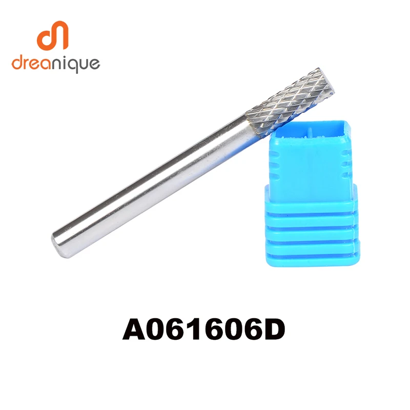 5pcs/lot A061606 cylinder 6*16mm tungsten carbide rotary burr file cutter grinding and abrasive tools 6mm shank milling bits | Инструменты