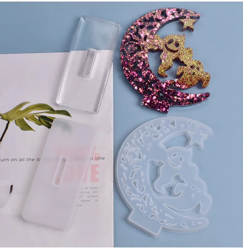 Сделай сам с украшением в виде кристаллов силиконовые формы замок призрак