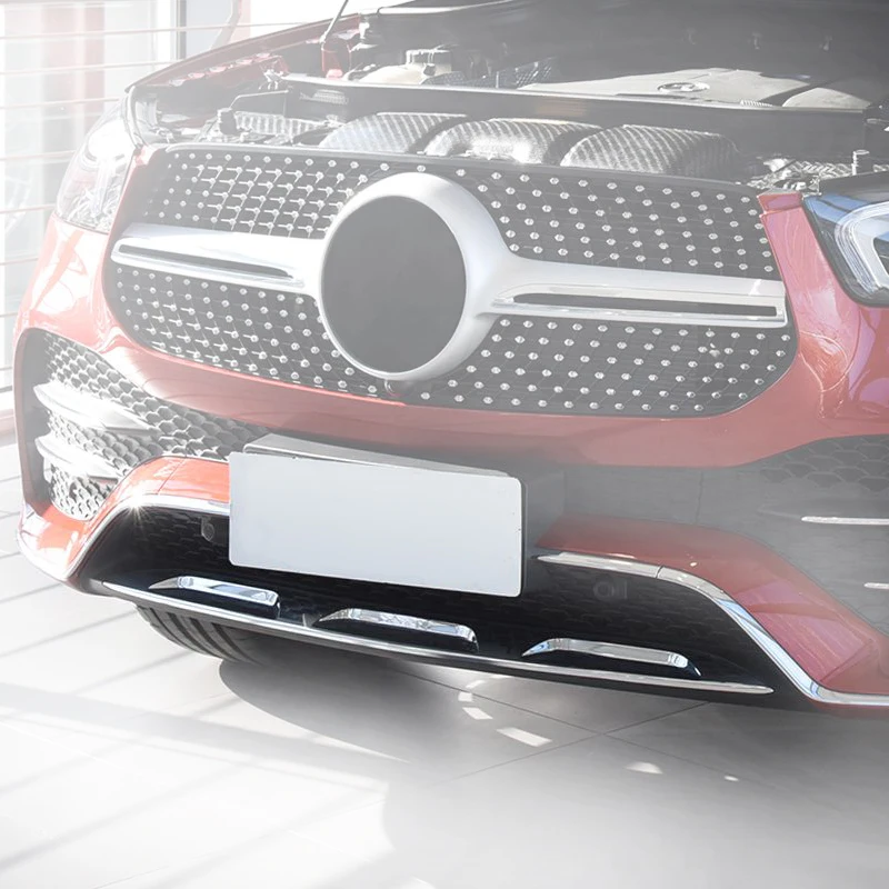 Накладка на передний бампер автомобиля черный хромированный АБС-пластик для Benz