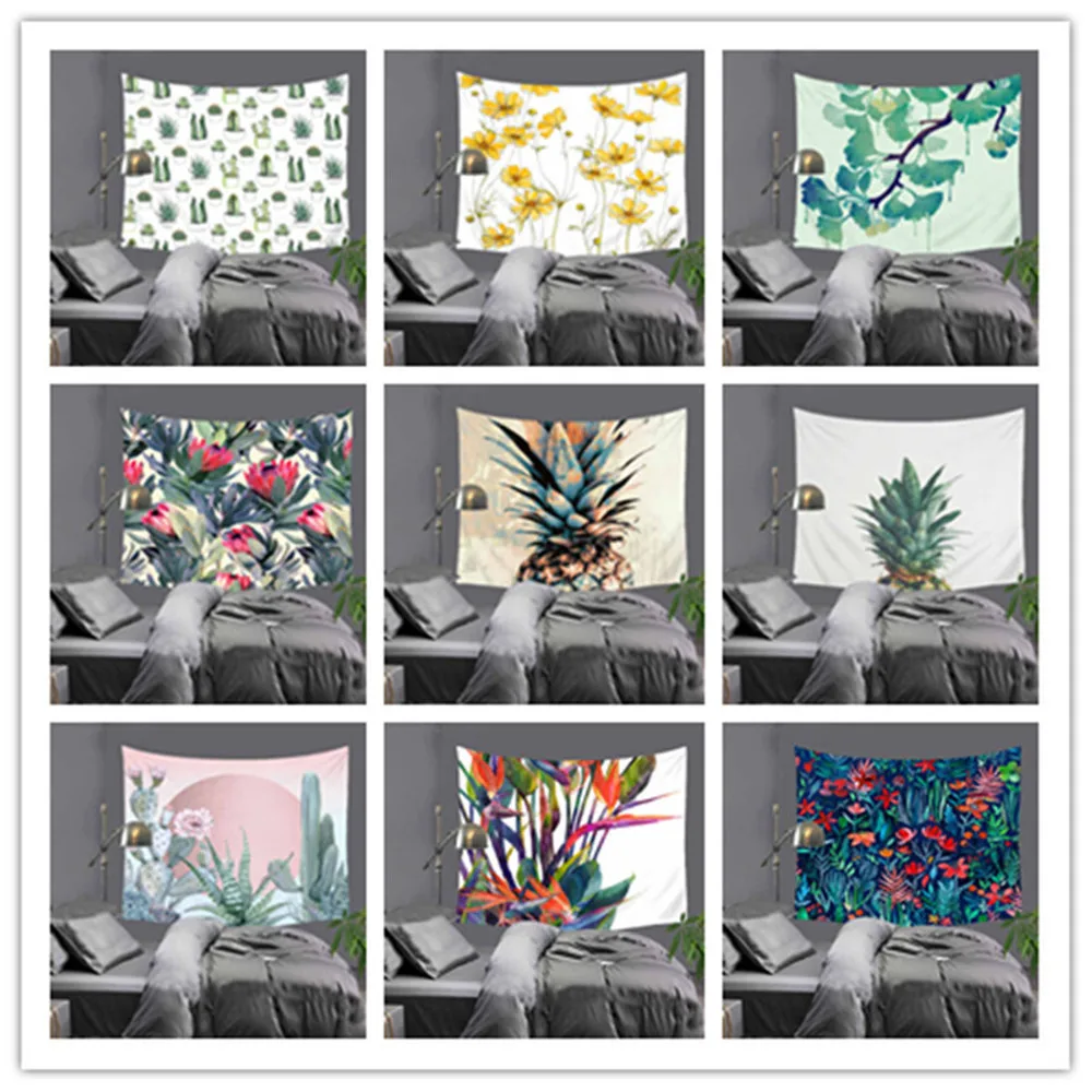 Черный красивый цветок настенный цветочный Гобелен ткань обои домашний декор