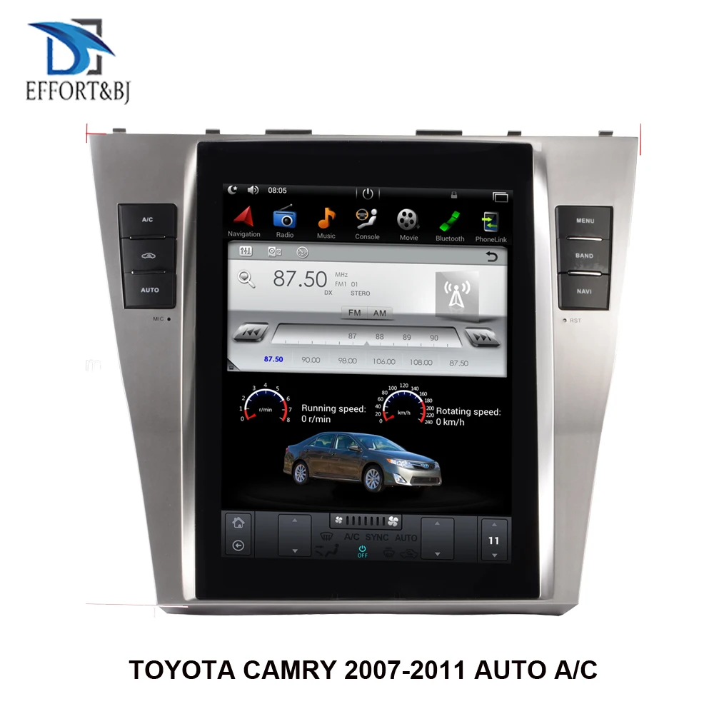 

10,4 дюймовый экран в стиле Tesla, Android 9,0, автомобильный GPS-навигатор для TOYOTA CAMRY 2007-2011, автомобильное радио, стерео, мультимедийный плеер