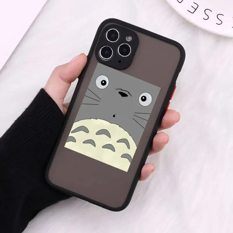 

Cartoon Studio Ghibli Totoro Phone Case Matte Transparent For iPhone 12 Mini 11 Pro XR XS Max 7 8 Plus