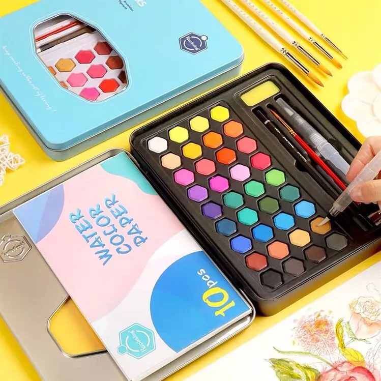 Sharkbang 36 цветов портативное искусство однотонный цвет набор для рисования