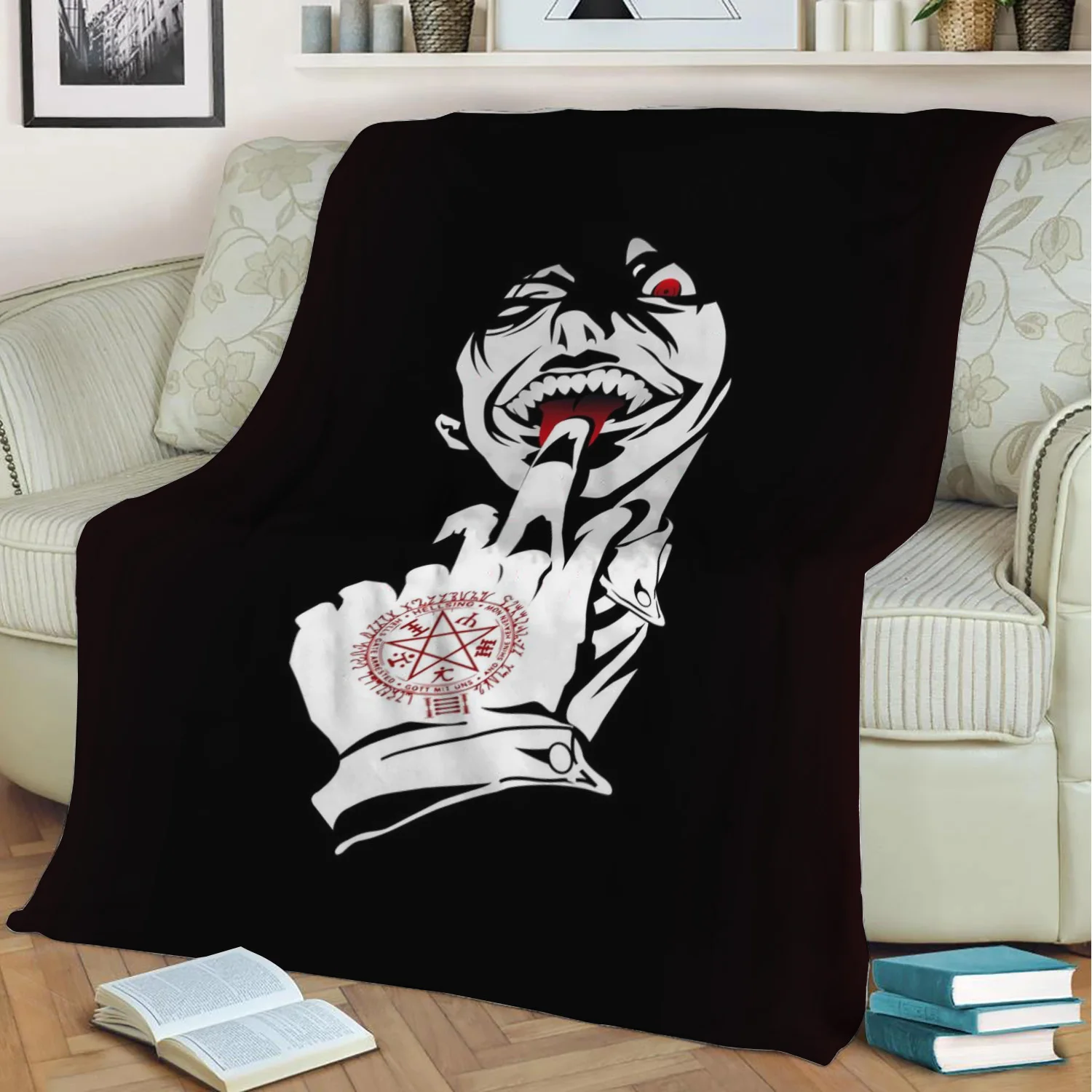 

Плюшевое одеяло Alucard с 3D принтом, накидка на диван, домашний декор, мягкое теплое моющееся одеяло для сна, Прямая поставка
