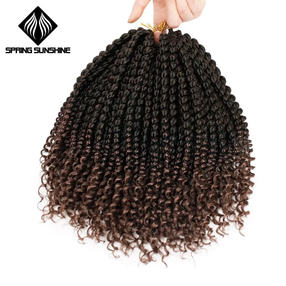 T1B/30 Marley Braids Ombre Hair Crochet Braid Synthetic Braiding Hair Extensions Braids Curly Crochet Hair Women Locs Twist - Цвет: T1B/30
