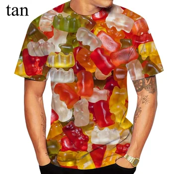 3D T Shirt for Men Fashion T Shirt Candy Chocolate Casual 3D Print Short Sleeve T-shirt Mens Clothing Streatwear 5
