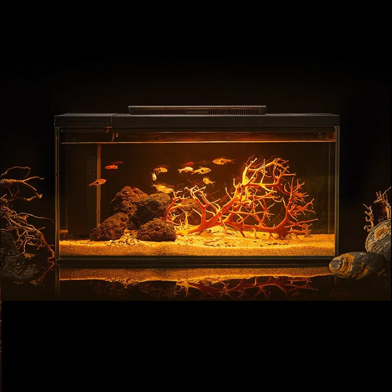 Оригинальный аквариум ультра белый стеклянный настольный домашний маленький