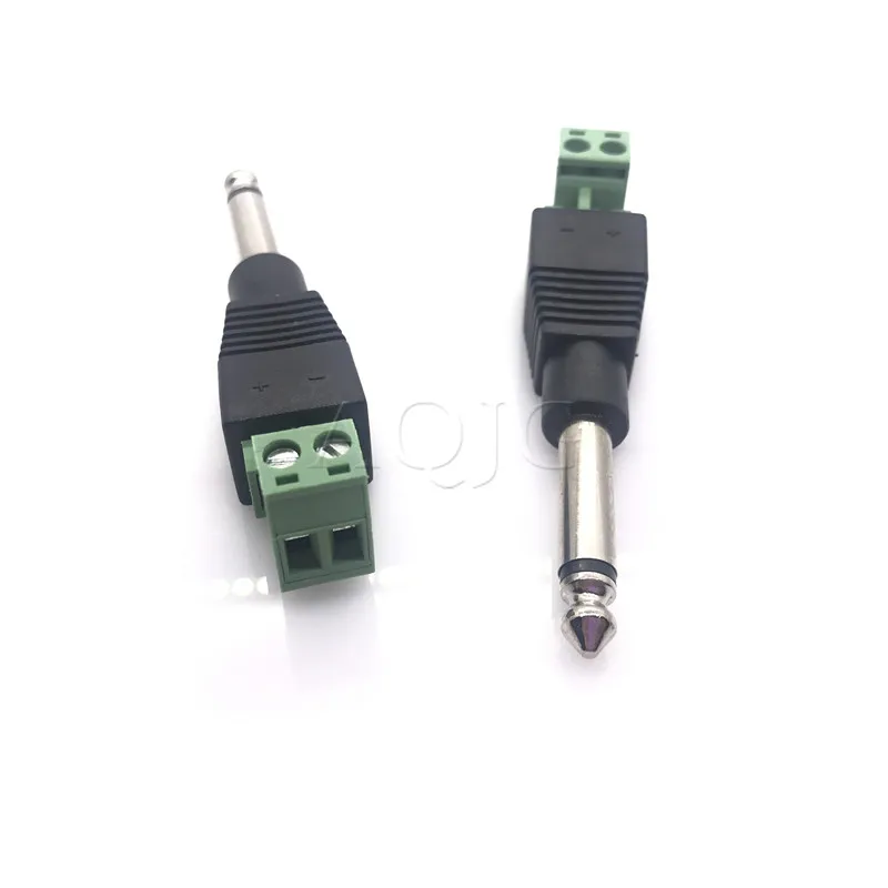 6 35 мм моно TS штекер AV винт видео балун терминальный адаптер конвертер