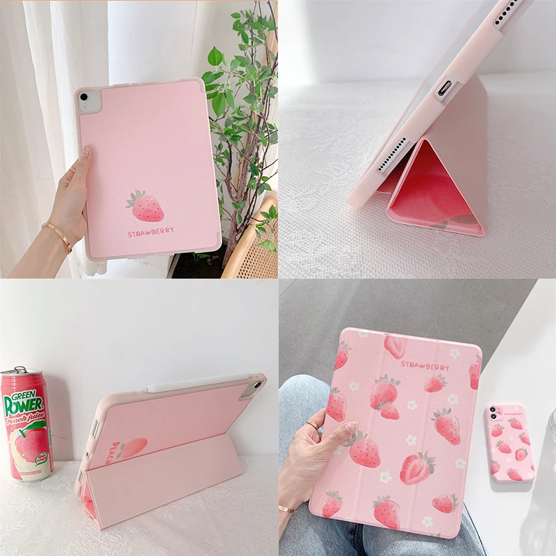 

Cute Painting Case for Ipad 10.2 2019 2020 Case for Air2 Air3 10.5 Cover for IPad 9.7 2018 Mini 5 Cover Pen Tray for Pro 11 Case