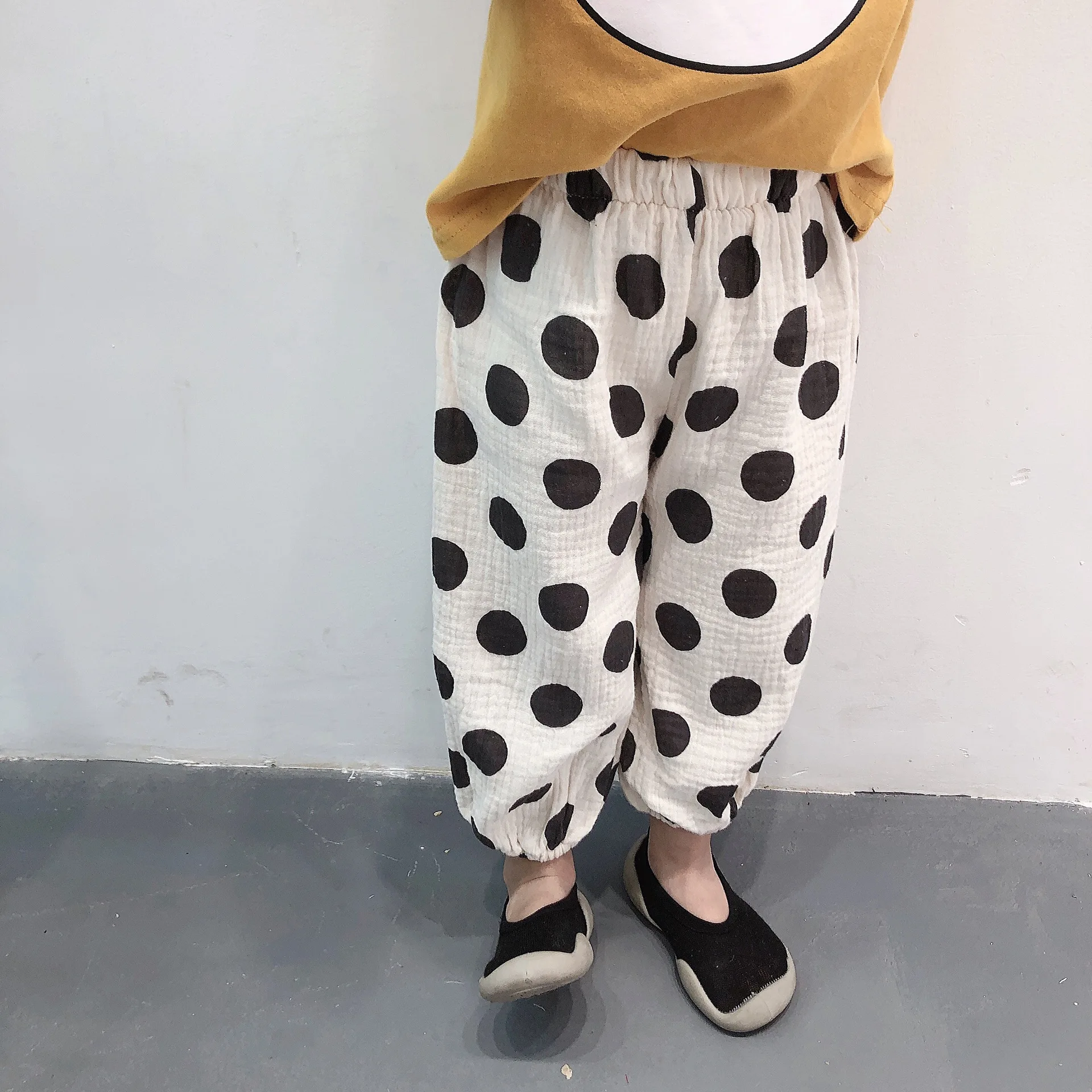 Повседневные штаны для маленьких девочек детские весенние свободные шаровары