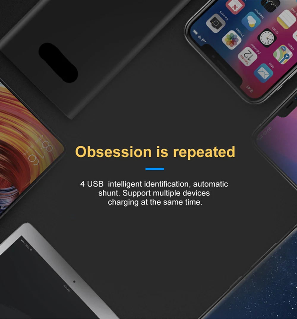 Сетевой фильтр, сетевой фильтр, 4 USB розетки переменного тока, штепсельная розетка США с USB 4 портами QC3.0, быстрая зарядная станция, 6 футов/1,8 м, удлинитель