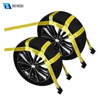 benoo 12 pack tow dolly basket straps with flat hooks fits 15 19 tires wheels 10000 lbs working capacity car wheel straps