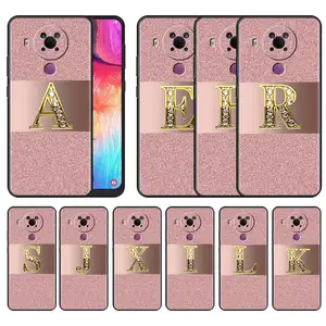 pink letter pattern black case for nokia 7 2 3 4 5 4 5 3 g10 2 3 2 4 soft phone cubierta 2 2 8 3 g20 x10 c20 celular cover free global shipping