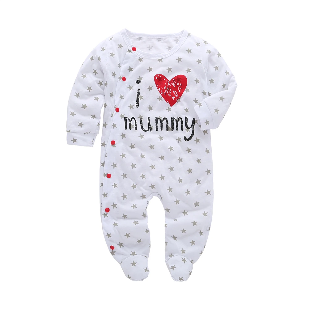 2020new Cotton baby rompers newborn boys girls clothes Long Sleeve Jumpsuit Infant clothing letter daddy& mummy print | Детская