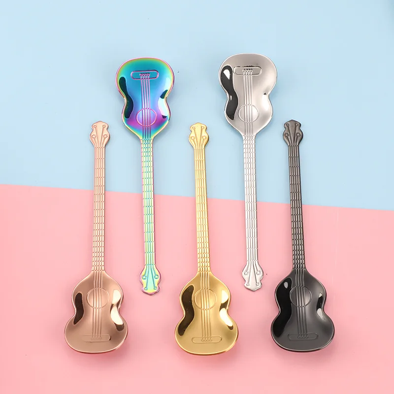 Смешная красочная десертная ложка для мороженого из нержавеющей стали в форме