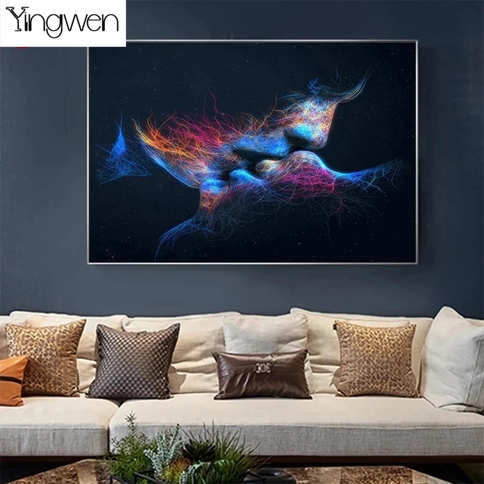 

5d Diamond Mosaic Abstract Art Blue Diss For Living Room Home Decor Diamond Painting Full Diamond Embroidery Cross Stitch Kits