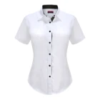 Женская блузка с отложным воротником Dioufond, короткая хлопковая блузка с принтом, Повседневная размера плюс блузка на лето