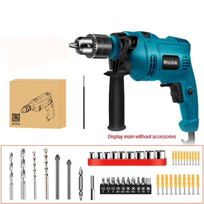 Электрическая дрель электроинструменты многофункциональный набор ударной